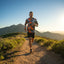 Camouflage long-sleeve shirt on a runner on a trail run