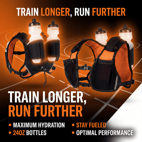 HydraQuiver Vest Pack 2 with two 24 oz bottles: train longer, run further