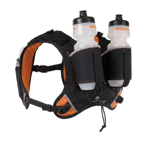 HydraQuiver Vest Pack 2 with two rear bottles, angled view