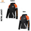 Dirt Unit Retro Jacket in black and orange, men's and women's cuts