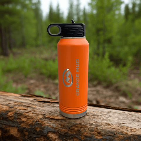 Orange Mud 32oz Double Insulated Steel Water Bottle front view
