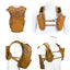 Brown Adventure Pack 12L from front, back and side on a mannequin