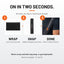 How the Seat Belt Wrap goes on: wrap it over the belt, hidden magnets snap it shut, drive