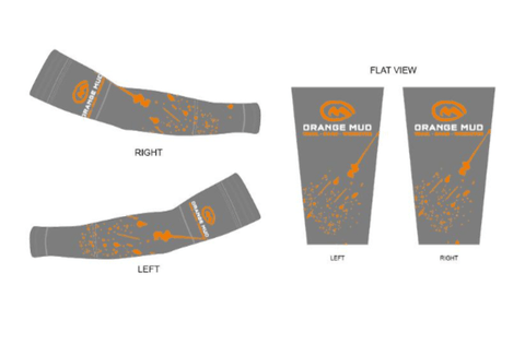 Flat view of the left and right Arm Cooler sleeves