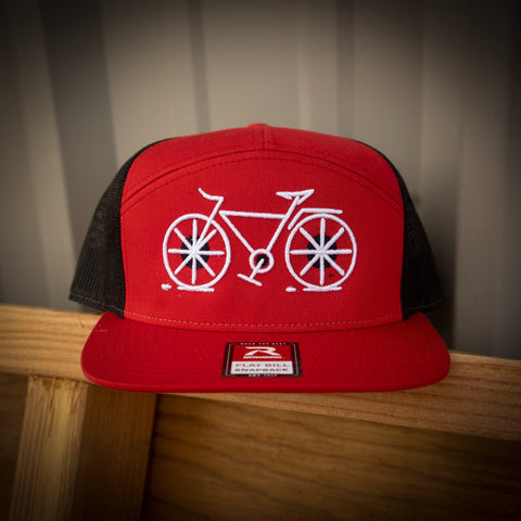 Cycling 7 Panel Flatbill Snapback